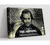 Movie Poster The Shining Black Canvas Wall Art Picture Print - 24 inch wide x 16 inch high (Frame Depth 30mm)