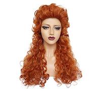 Movie The Nutcracker And The Four Realms Queen Ginger Role Play Wig Long Kinky Curly Orange Synthetic Cosplay Party Wig AG-855