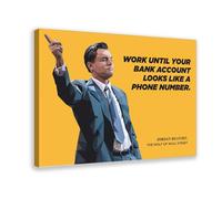 Movie The Wolf of Wall Street Poster 4 Canvas Poster Bedroom Decor Sports Landscape Office Room Decor Gift Frame-style 08x12inch(20x30cm)