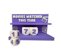 Movie Tracker Block Set, With Versatile Desk Display, 13xcm, Reusable 3d Printed Cinema Counter, Annual Movies Watched Display Shelf Decor, Milestone Celebration Tool, For Lovers Men Shelf Bedside