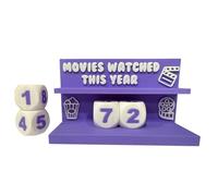 Movie Tracker, Reusable Digits, 13xcm, 3D Printed Cinema Counter, Movie Tracker Block, Versatile Desk Display, For Living Rooms, Bedrooms, And Offices