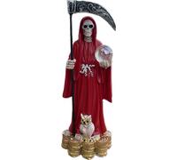 Moviebros Santa Muerte Red 5" Inch Tall Statue Holy Death Grim Reaper Skull Home Decor