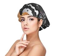 Movies Clapperboard Pattern Adult's Satin Sleeping Cap - Women's Elastic Sleep Bonnet, Adjustable Overnight Hair Cover for Hairstyles Black, Black, One Size, Black, One Size