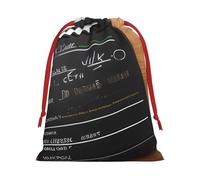 Movies Clapperboard Pattern Print Gift Reusable Bag Drawstring Festive Birthday Presents Daily Storage Office Supplies