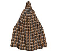 Movies Clapperboard Pattern Print Halloween Cloak Full Length Hooded Adults Unisex Cape For Cosplay Festivals