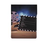 Movies Clapperboard Print 13-inch Laptop Sleeve, Slim Shockproof Insertion Design Leather Laptop Case for Office, School, Travel
