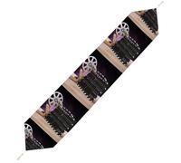 Movies Clapperboard Table Runner for Dining Table, Short Plush Runners Washable & Durable Tablerunner Modern Home Decor for Wedding, Kitchen, Holiday 200*33cm