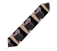 Movies Clapperboard Table Runner for Dining Table, Short Plush Runners Washable & Durable Tablerunner Modern Home Decor for Wedding, Kitchen, Holiday 178*33cm