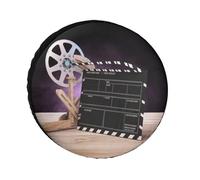 Movies Clapperboard Universal Tire Cover Replacement Heavy Duty Oxford Cloth Waterproof Wheel Protector for SUV Truck RV Camper Dust Snow Protection