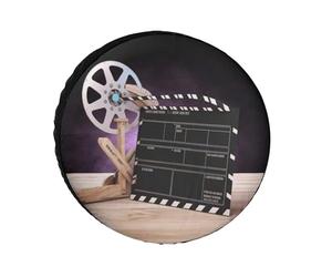 Movies Clapperboard Universal Tire Cover Replacement Heavy Duty Oxford Fabric Waterproof Wheel Protector for SUV Truck RV Camper Dust/Snow/Sun Protection, 30
