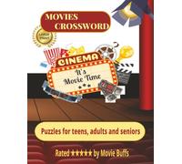 Movies Crossword Puzzles: Lights, Camera, Crosswords! Relive the magic of movies collection for Teens, Adults and Seniors | 8.5 x 11 inches | Easy to ... | Gift for Vacations, Travel and Relaxation