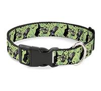 Movies Pet Collar, Dog Collar Plastic Buckle, The Wizard of Oz Wicked Witch of The West and Flying Monkeys, 9.5 to 14.5 Inches 0.5 Inch Wide