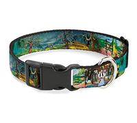 Movies Pet Collar, Dog Collar Plastic Buckle, The Wizard of Oz Yellow Brick Road Scenes, 7 to 8.5 Inches 0.5 Inch Wide