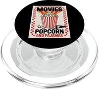 Movies Popcorn And Pajamas Funny Retro Theater Snack Night PopSockets PopGrip for MagSafe