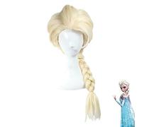 Movies Snow Queen Elsa Blonde Hair Weaving Braid Cosplay Wigs For Halloween Carnival Purim Masquerade Party