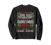Movies True Crime Funny Christmas Santa Ugly Christmas Sweatshirt