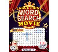 Movies Word Search Book For Adults Large Print: 100 Film Puzzles, 2000 Movie Words, 100 Fun Facts per Theme. Big Print Word Search for Movie Lovers. Relaxing