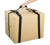Moving Bags Carrying Strap with Handle, Heavy Duty Moving Boxes Lashing Strap Holder, Adjustable Belt Cross Style Carry Straps for Safely Moving and Lifting Heavy Boxes, Storage Totes, Groceries