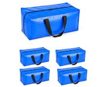 Moving Bags Extra Large Heavy Duty, 4 Pack Reusable Moving Storage Bags with Strong Backpack Straps & Zips, Foldable Water Resistant Packing Bags for Clothes, Bedding, Dorm, House Moving & Storage