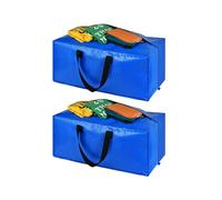 Moving Bags, Storage Totes, Extra Large Storage Bags for Moving Supplies, College Dorm Essentials, Bedroom Closet, Packing Bags with Backpack Handles Zipper Compatible with IKEA Frakta Cart(2 Pack)