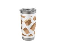 Moving Boxes Cute Cardboard Box Pattern Stainless Steel Insulated Tumbler