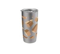 Moving Boxes Cute Cardboard Box Pattern Stainless Steel Insulated Tumbler