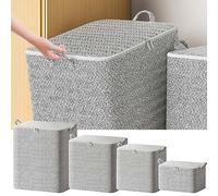 moving boxes,packing cubes,SpaceWizard Fold & Go - Collapsible Storage Bags with Reinforced Handles, 30L-220L Closet Organizers for Small Apartments, Dorm & Travel Clothes Sorting