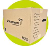 Moving Boxes x 20 Large Strong Cardboard Packing Boxes for Moving House - Ideal for Storage, Moving, and Packing 45.7cm x 28.8cm x 28.8cm with Carry Handles and Room List (20)