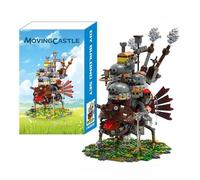 Moving Castle DIY Building Set - 1173 PCS Adult Collectible Mechanical Model | Steampunk-Inspired Mobile Castle with Movable Legs & Detailed Architecture | Compatible with Major Brick Brands