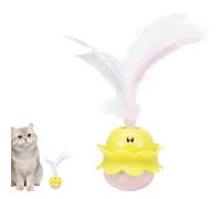 Moving Cat Sound Toy, Rolling Feather Cat Toy - Moving the Rotating Interactive Feather Toys - Automatic Tail Teaser with LED Light, Ball Training Game r