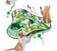 Moving Cat Toy - Automatic 2 in 1 Rolling Play Mat, Engaging Pet Entertainment Device, Flexible Soft Construction | Interactive Activity Concept for home indoor play mental training stimulation huntin