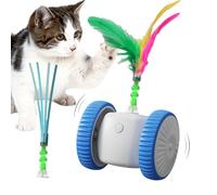Moving Cat Toy,Cat Motion-Activated Intelligent Game with Feathers | Moving Simulation Kitten Toy - for Entertainment Home Indoor Outdoor Exercise Training Daily Boredom Relief