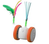 Moving Cat Toy, Interactive Cat Game with Feathers Activated by Motion - Exercise Toy for Indoor Kittens, for Entertainment, Exercise and Boredom in Indoor and