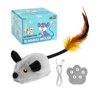 Moving Cat Toy - Interactive Cat Toys Moving Mice, Remote Control Plush Doll with Light & Sound, Pet Supplies for Kitten Indoor Outdoor Exercise Play Boredom Providing Fun and Physical Activity