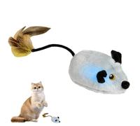 Moving Cat Toy Mice Toy Mice for Cats Rattling - Automatic Interactive LED Toy for Electric Mice, Rechargeable Exercise Game with Feather Tail, Kitten Boredom