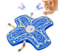Moving Concealed Teaser Wand Cat Toy - Interactive Automatic Play System with Cover, Smart Motion Entertainment Toy Supporting Physical Activity Mental Engagement and Skill Development for Indoor Cats