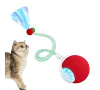Moving Dog Toy, Smart Automatic Cat Toy Ball with Elastic Mesh Tail - Electric Pet Game Exercise Play for Kittens Indoor Use Floor Play