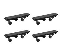 Moving Dollies Trolleys with 4 Wheels pcs 170 Kg Black Polypropylene vidaXL