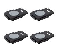 vidaXL Moving Dollies Trolleys with 8 Wheels 4 pcs 150 Kg Black Polypropylene