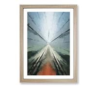 Moving Forward in Abstract Framed Print | A2 Oak Framed Wall Art | Ready to Hang | Abstract Fantasy Picture | Living Room Bedroom Lounge Office