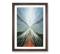Moving Forward in Abstract Framed Print | A2 Walnut Framed Wall Art | Ready to Hang | Abstract Fantasy Picture | Living Room Bedroom Lounge Office