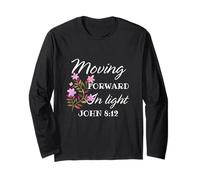Moving Forward in Light for Women Bible Verse Long Sleeve T-Shirt