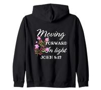 MOVING FORWARD IN LIGHT For Women Bible Verse Zip Hoodie