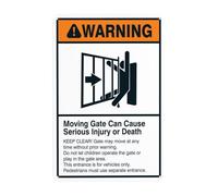 Moving Gate Sign, Moving Gate Can Cause Serious Injury or Death Warning Sign, Gate Security Metal Signs for Busines Home Garage Street Wall Caution Decor 8 x 12 Inch