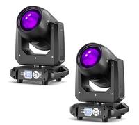 Moving Head Beam Stage Light 200W, RGBW LED Party Light with Electronic Focus 14 Patterns 10 Colors DMX512 Professional Lighting Effects 18 Prisms for Party Stages Disco Halloween 2PCS