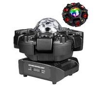 Moving Head DJ Lights, 120W RGBW LED Disco Lights with Sound Reactive Sync, 23 Channels for Party, Wedding, Live Events, Bar, Disco Lighting