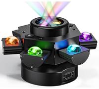 Moving Head DJ Lights, 150W RGBW Disco Lights with Remote Control, DMX-512 & Sound Activated Control, Party Stage Strobe Lights