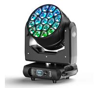 Moving Head DJ Lights, 19x40W RGBW LED Stage Lights with Beam Wash Zoom Strobe Effect, Sound Activated DMX Control Spotlights for Parties, Disco, Weddings, and Clubs