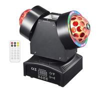 Moving Head Light, 16CH Beam Stage DJ Lights with Remote Control, DMX512 Sound Activated 360°Rotation, for Bar Club Party Concert KTV