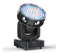 Moving Head Light 200W RGBW LED Stage Effect Lamp - 360° Rotatable DMX512 Sound Control Master-Slave Automatic Brightness for DJ Disco Club Party